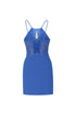 Decolletage Cobalt Mini Dress